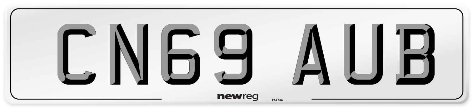 CN69 AUB Number Plate from New Reg